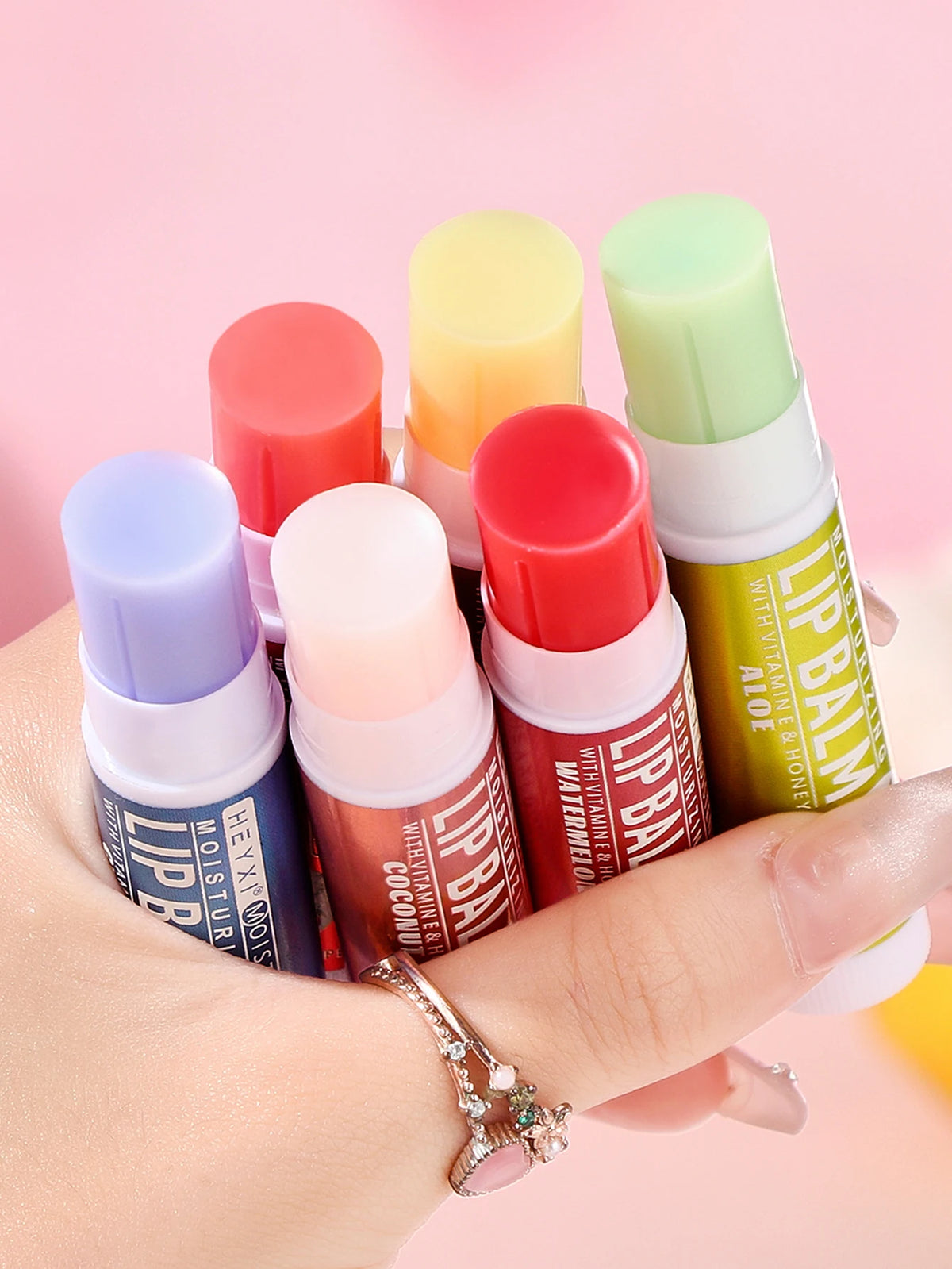 24-Piece Fruit Flavored Moisturizing Lip Balm Set
