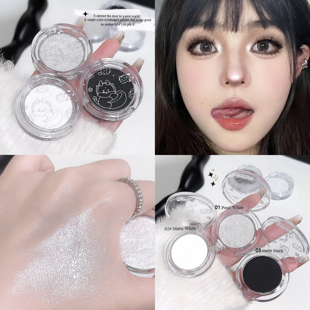 Matte White Face Highlighter and Contour Powder
