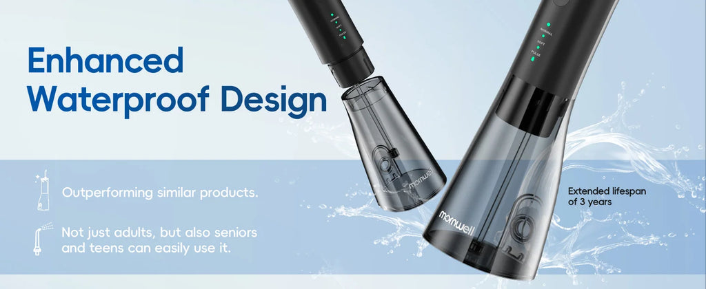 Portable Electric Oral Irrigator and Sonic Toothbrush Combo