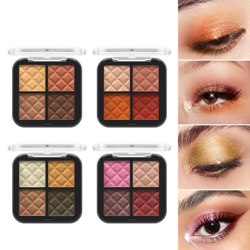 4-Color Shimmer and Matte Eyeshadow Palette