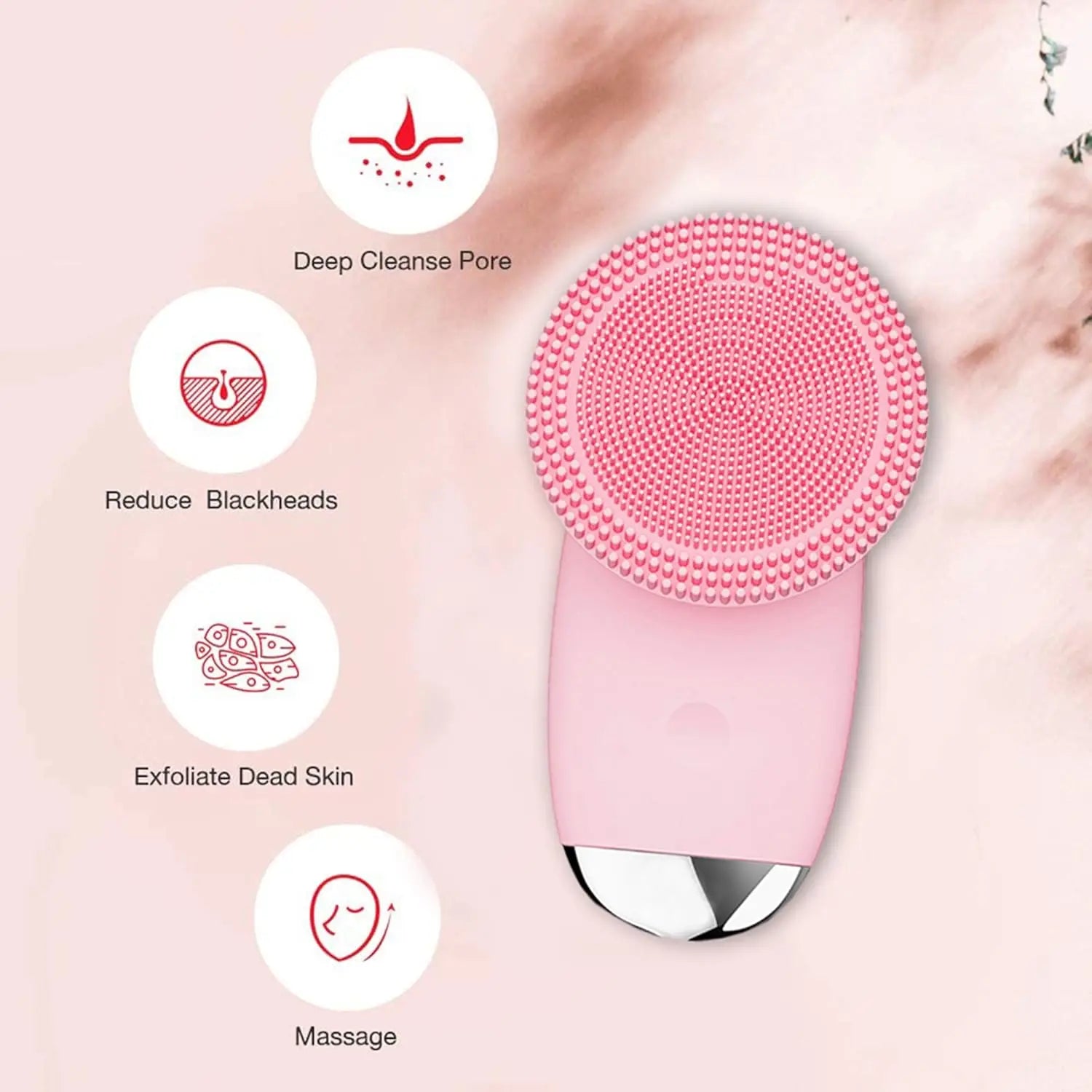 Electric Sonic Facial Cleansing Brush for Radiant Skin - 4
