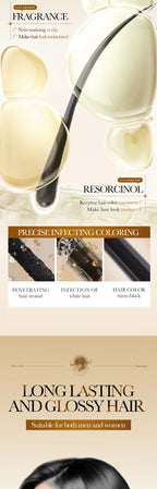 Instant Black Hair Dye Shampoo for Gray Hair Coverage