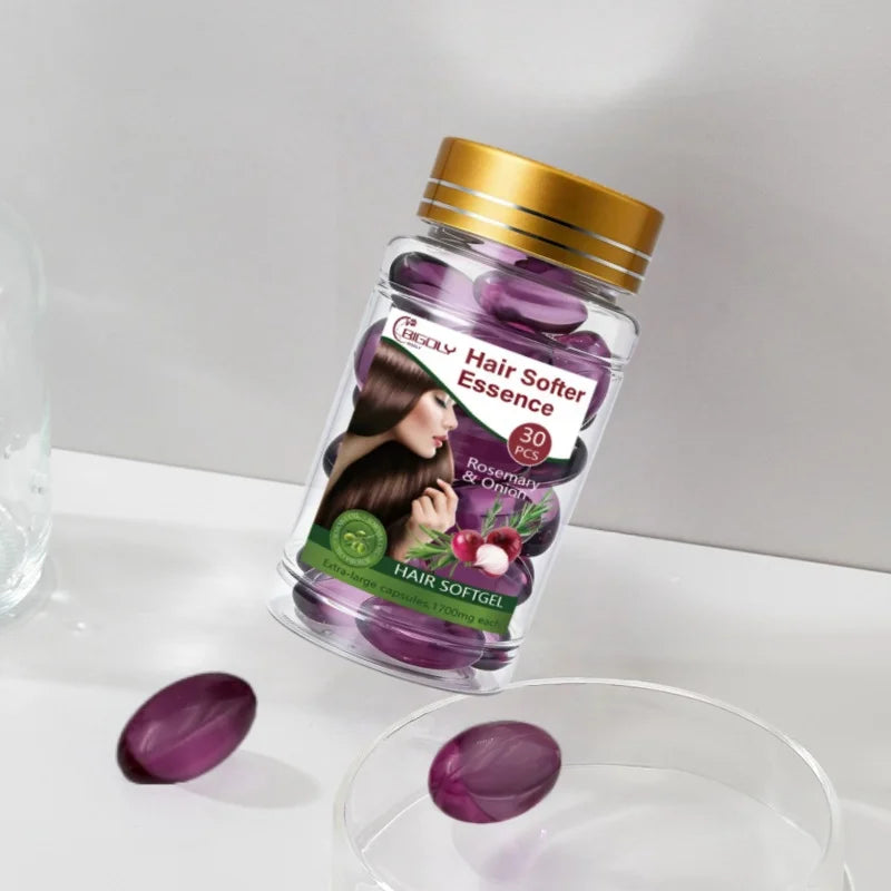Rosemary Onion Hair Smoothing Serum Capsules for Frizz-Free Shine - 4