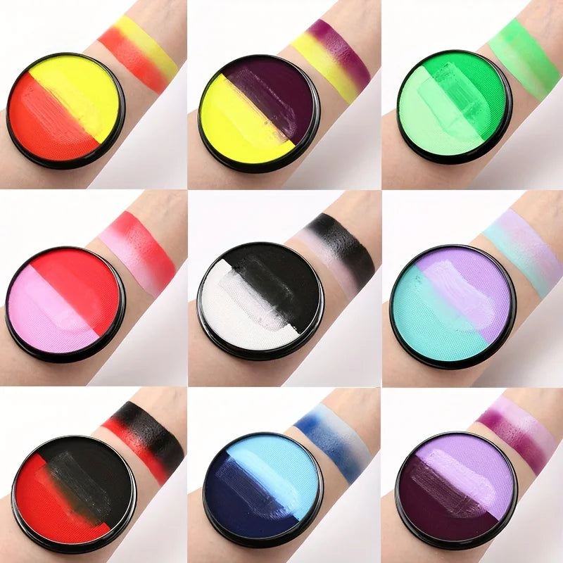 Double Color Face and Body Paint for Parties and Festivals