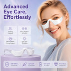 LED Red Light Therapy Eye Massager for Puffiness and Dark Circles