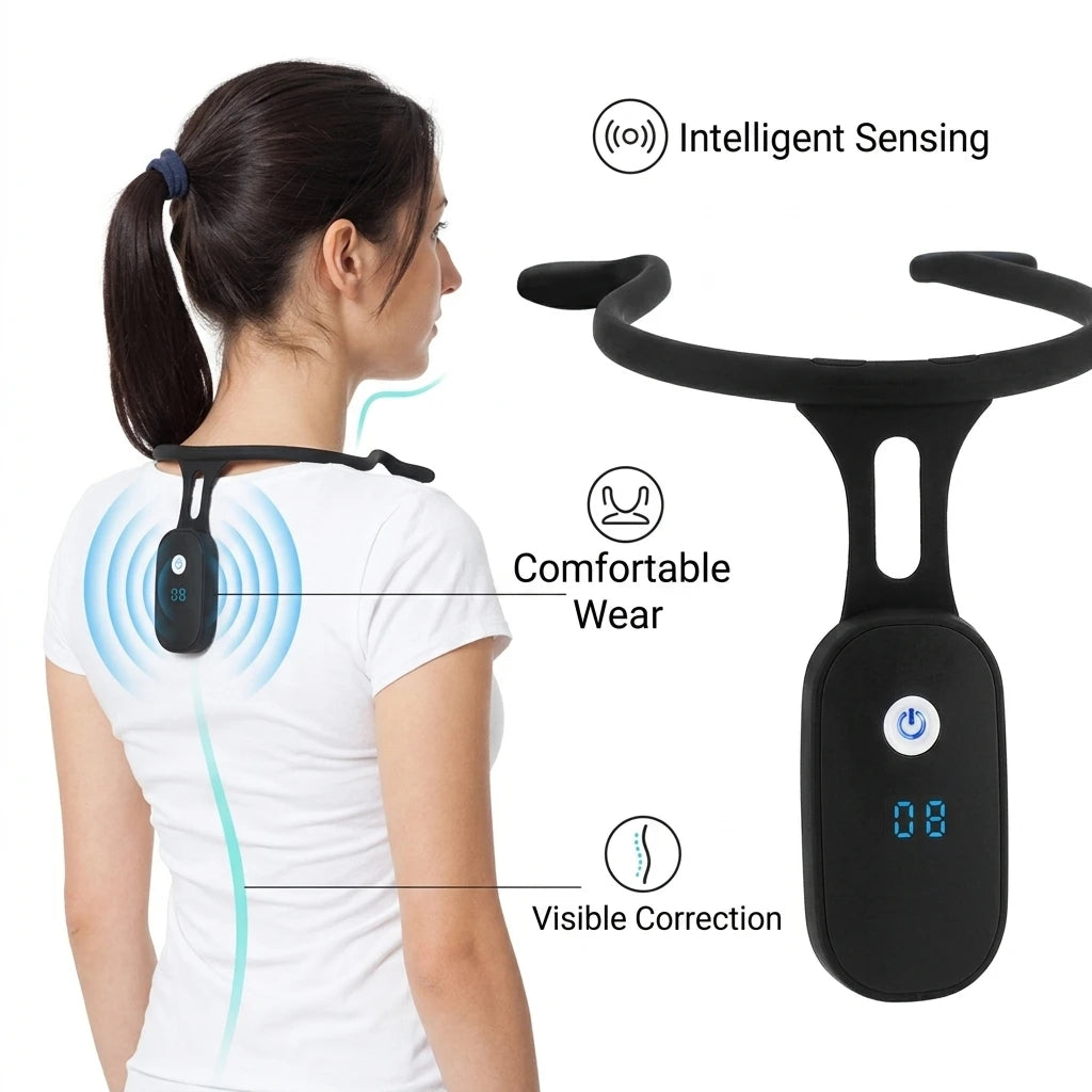 Smart Vibration Posture Corrector with LCD Display