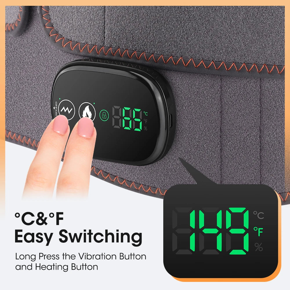 Cordless Heated Vibration Back Massager Belt - 12