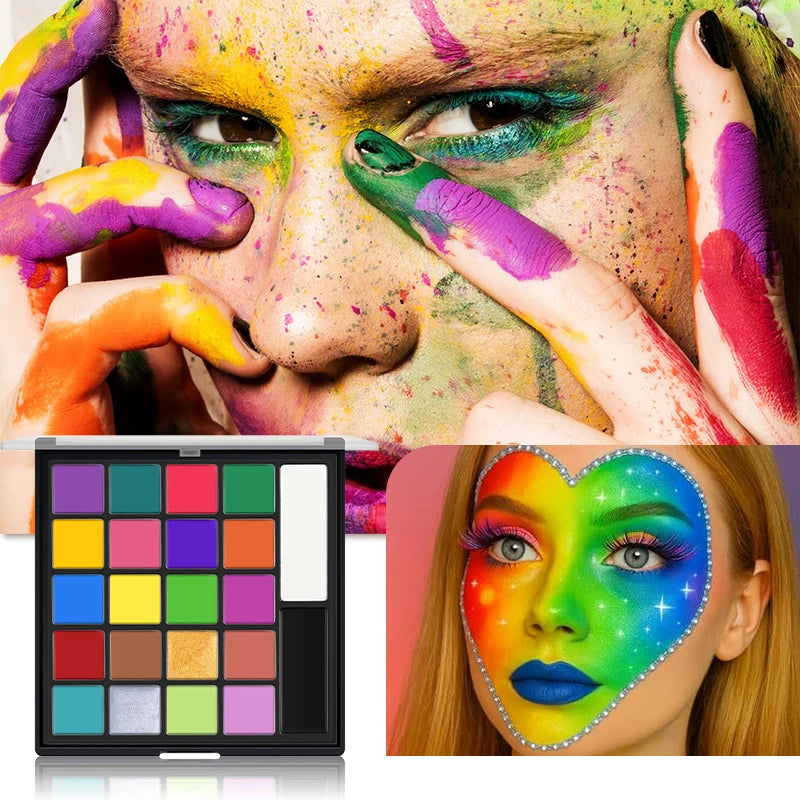 Professional Multi-Color Face and Body Paint Palette - 4