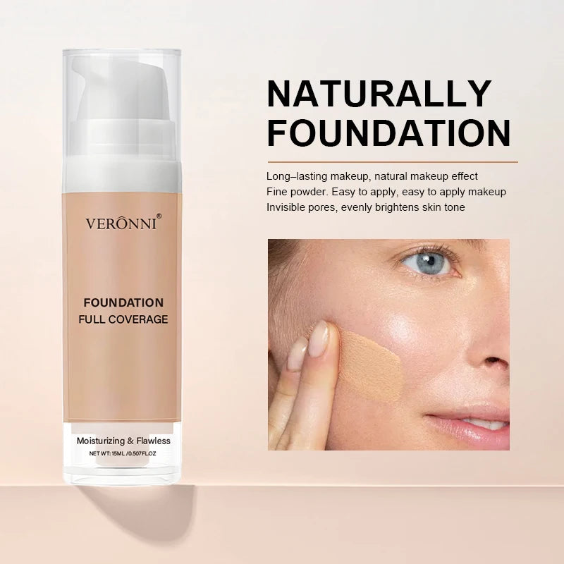 Full Coverage Waterproof Liquid Foundation for Flawless Skin - 8