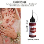Long-Lasting Red Henna Temporary Tattoo Gel for Body Art