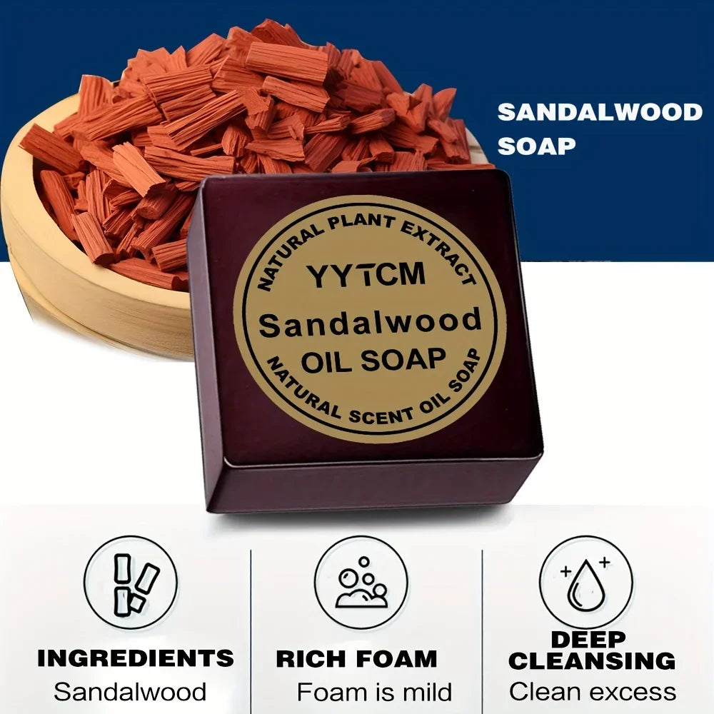 Men's Natural Sandalwood Scented Body Soap - 4