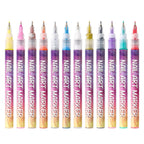 12-Piece Waterproof Nail Art Graffiti Marker Pens for DIY Designs