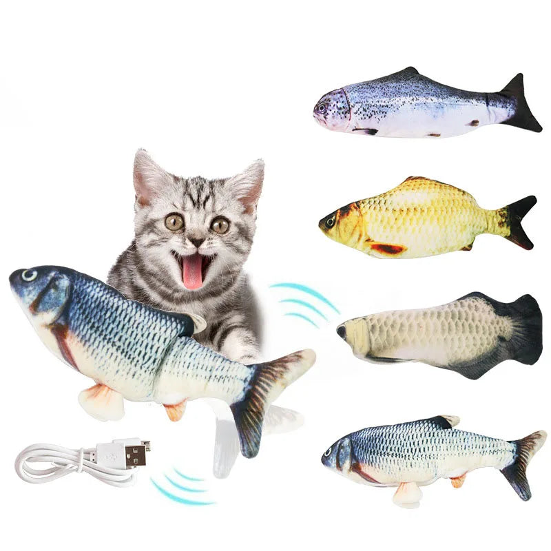Interactive Flopping Fish Toy for Cats