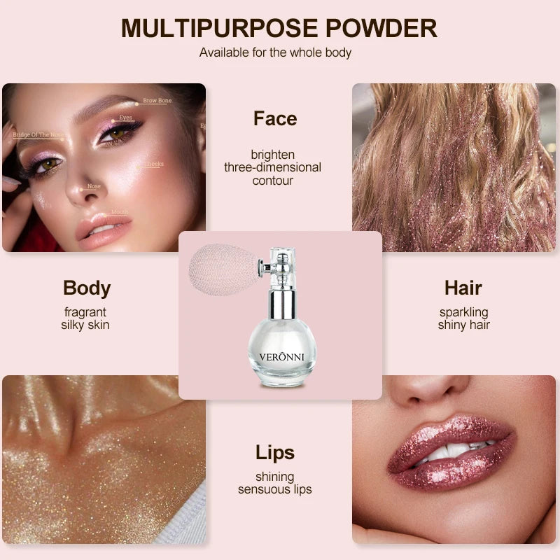 High Gloss Shimmer Glitter Body Highlighter Spray - 4