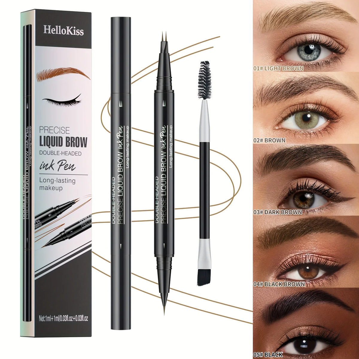 Waterproof Dual-Tip Liquid Eyebrow Pen