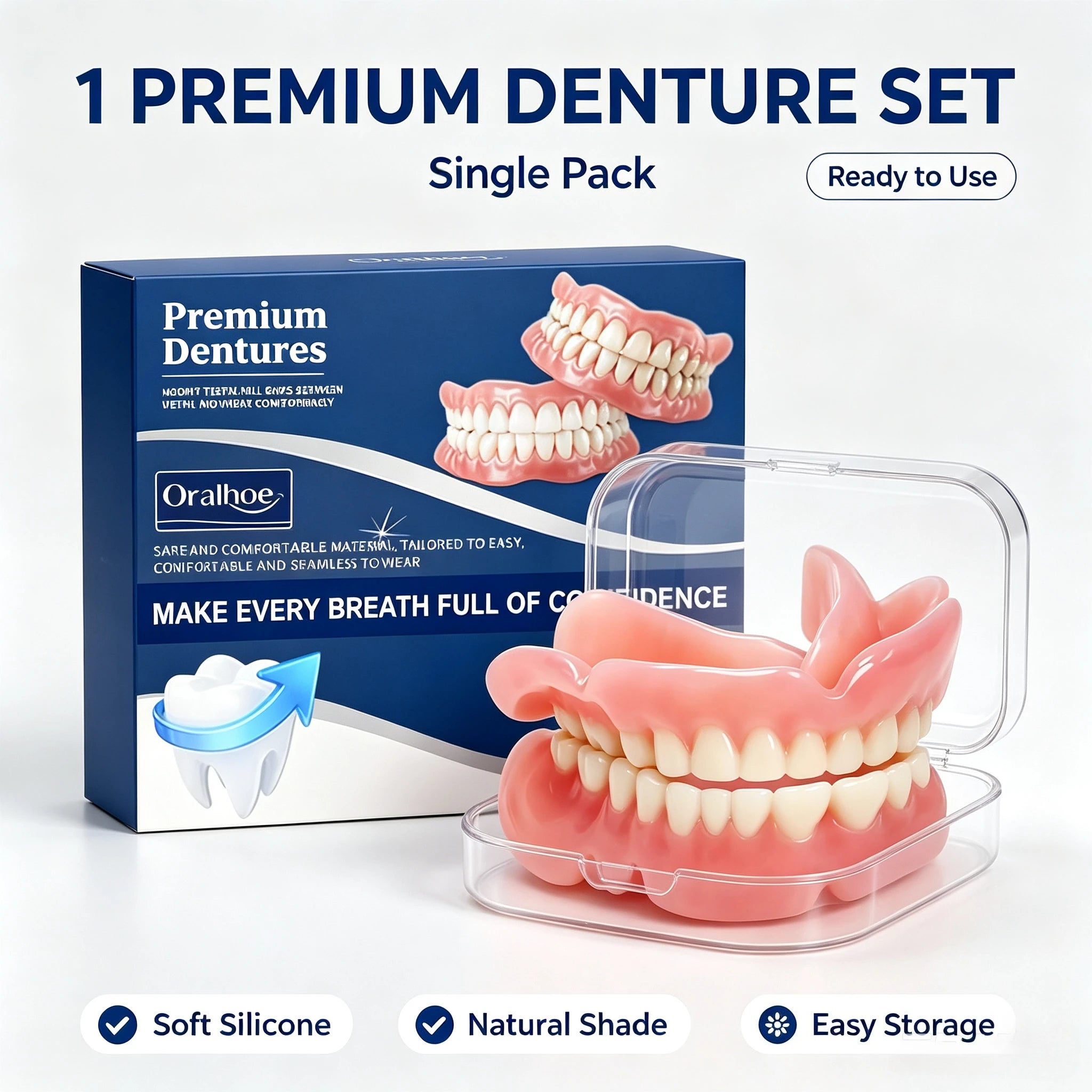 Instant Snap-On Silicone Dentures for Natural Smile - 8