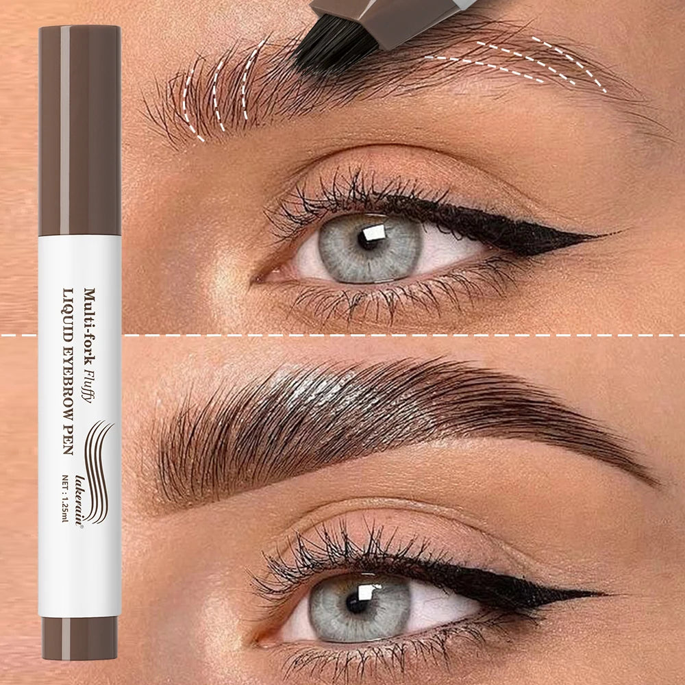 Waterproof Multi-Fork Liquid Eyebrow Pen