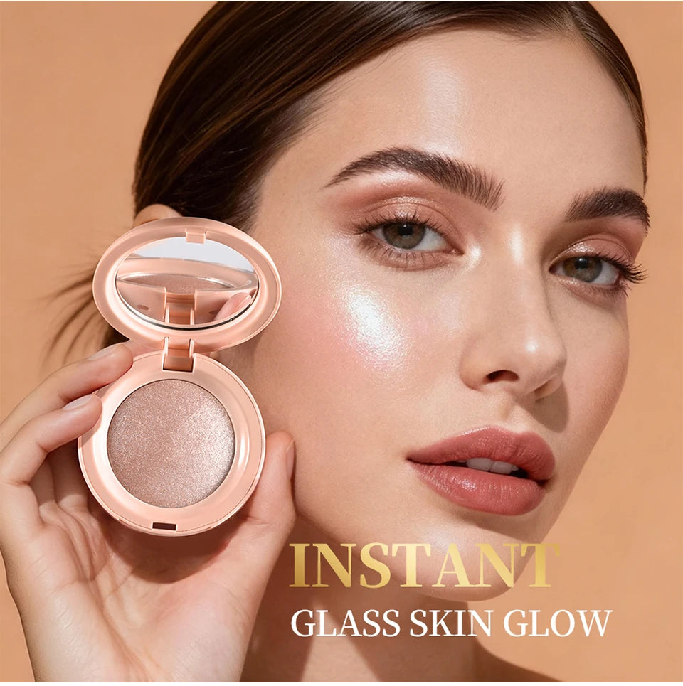 Silken Touch Shimmer Highlighter Powder for Radiant Glass Skin