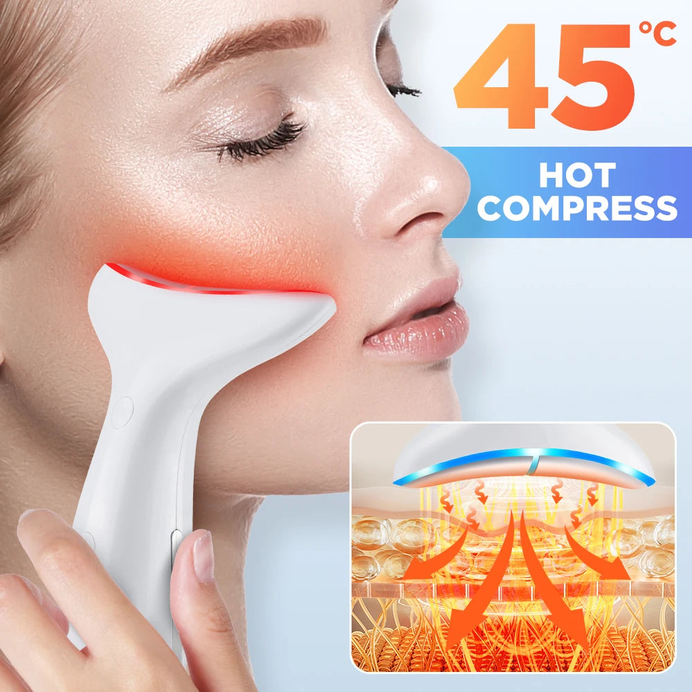 LED Facial and Neck Skin Tightening Massage Device - 18