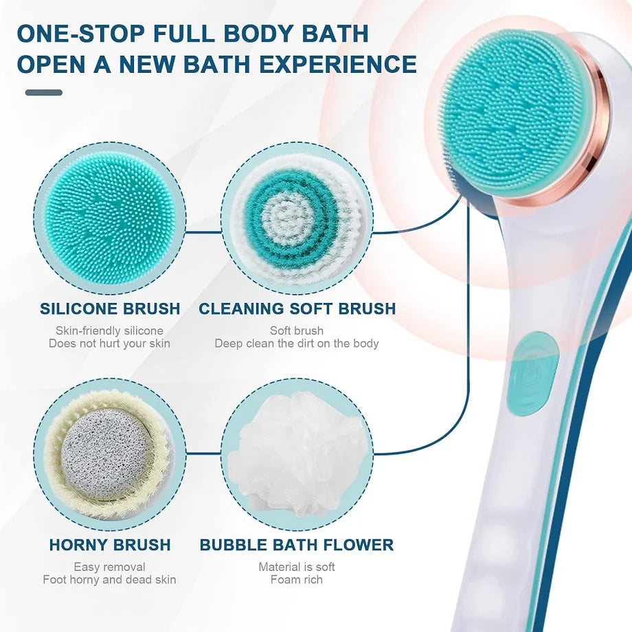 Electric Rotating Back Scrubber for Deep Body Cleansing