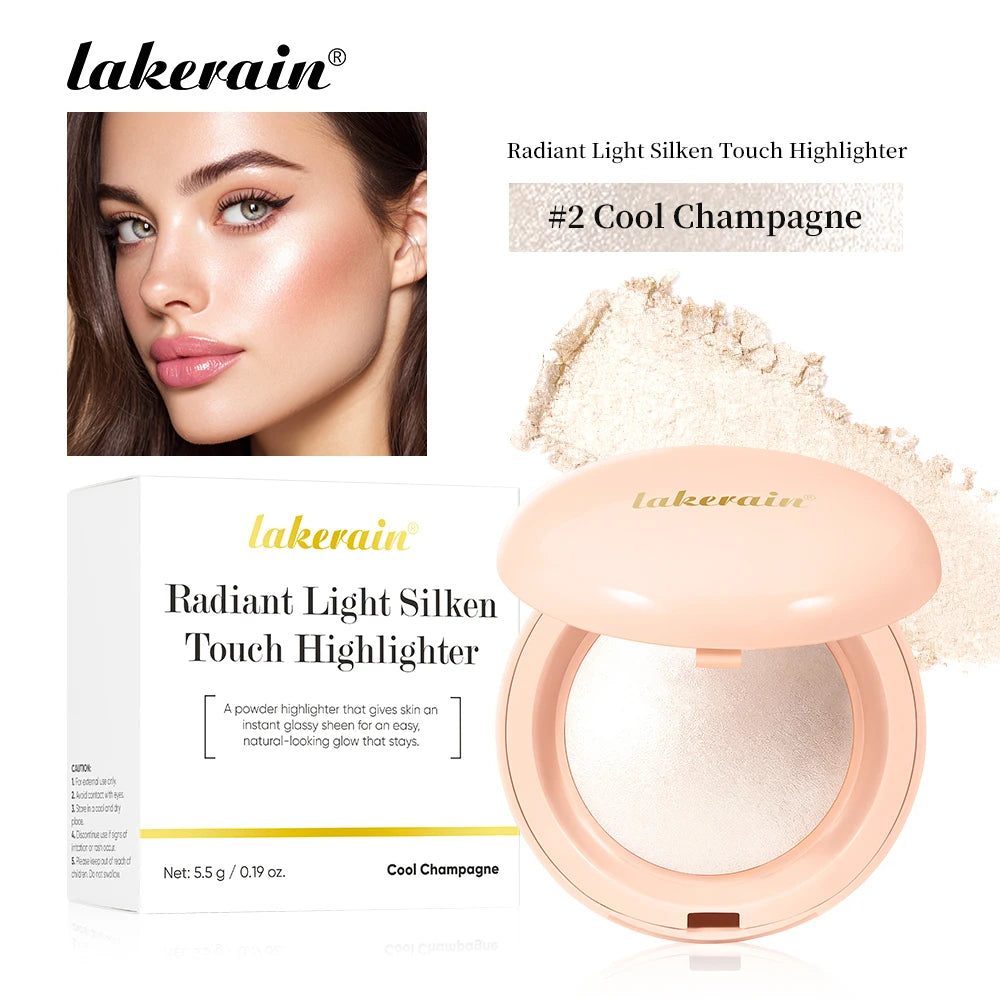 Silken Touch Shimmer Highlighter Powder for Radiant Glass Skin - 22