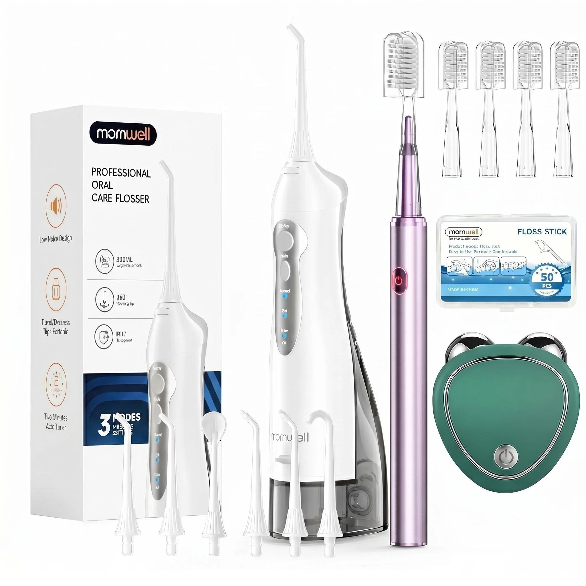 Professional Oral Care Kit with Water Flosser and Electric Toothbrush - 33