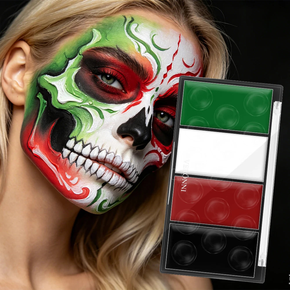 4-Color Professional Face and Body Paint Makeup Kit