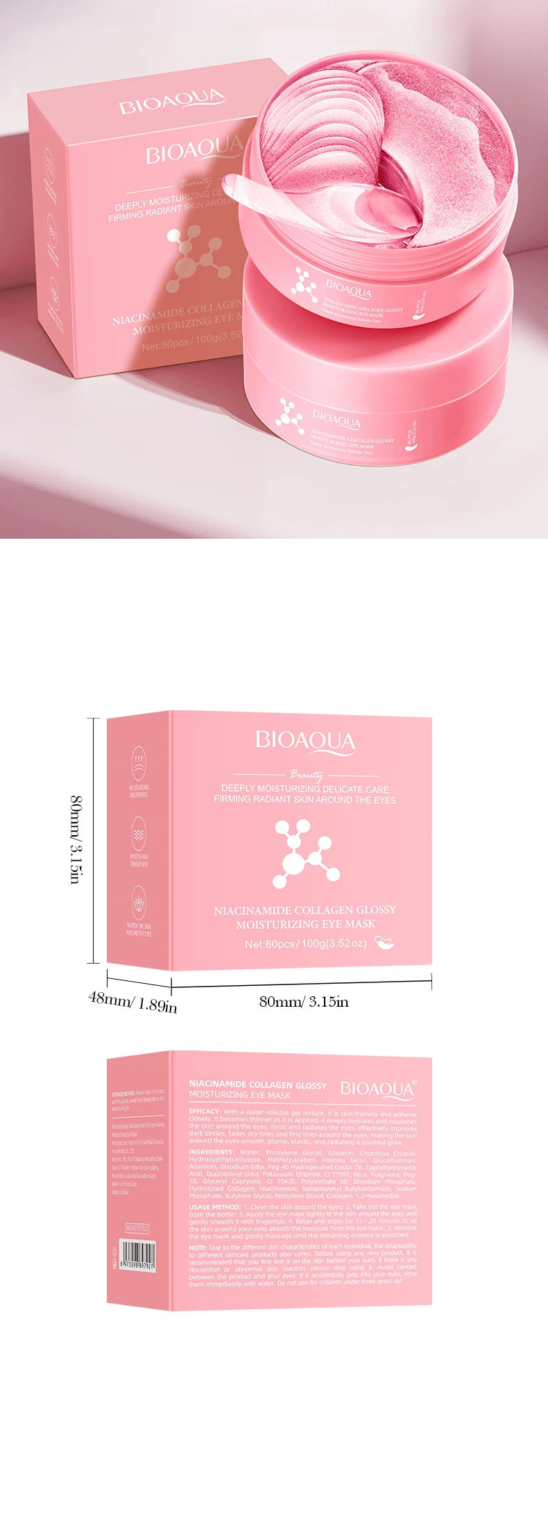Niacinamide Collagen Eye Mask for Dark Circles and Puffiness