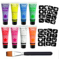 Fluorescent UV Glow Face and Body Paint Set