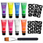 Fluorescent UV Glow Face and Body Paint Set