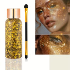 Face and Body Glitter Makeup Set with Application Brush