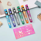 Temporary Tattoo Marker Pen Set with Stencils