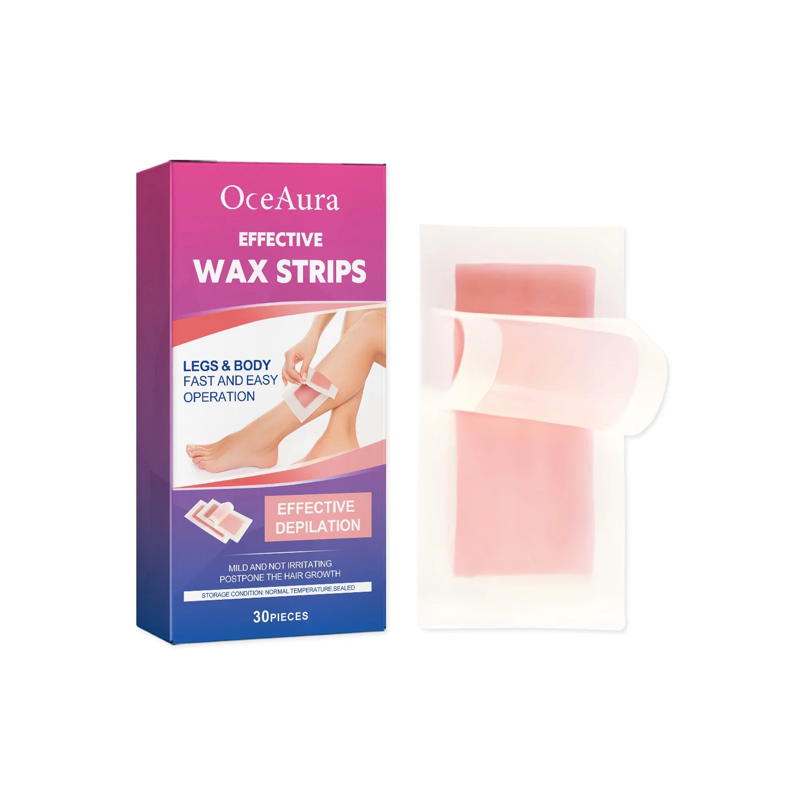 Gentle Full-Body Hair Removal Wax Strips - 10