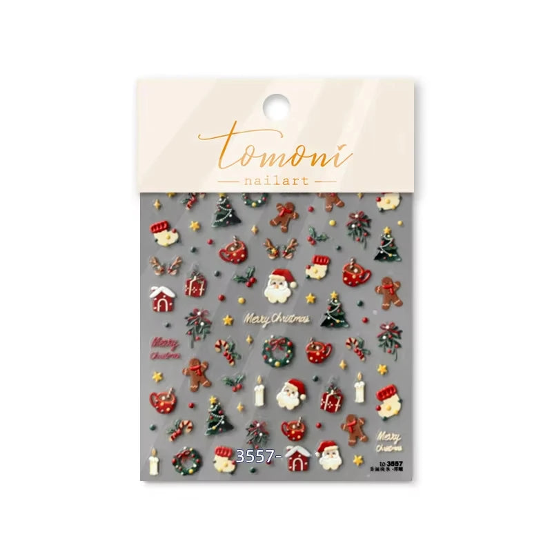 Festive Christmas Holiday Nail Art Decals - 31