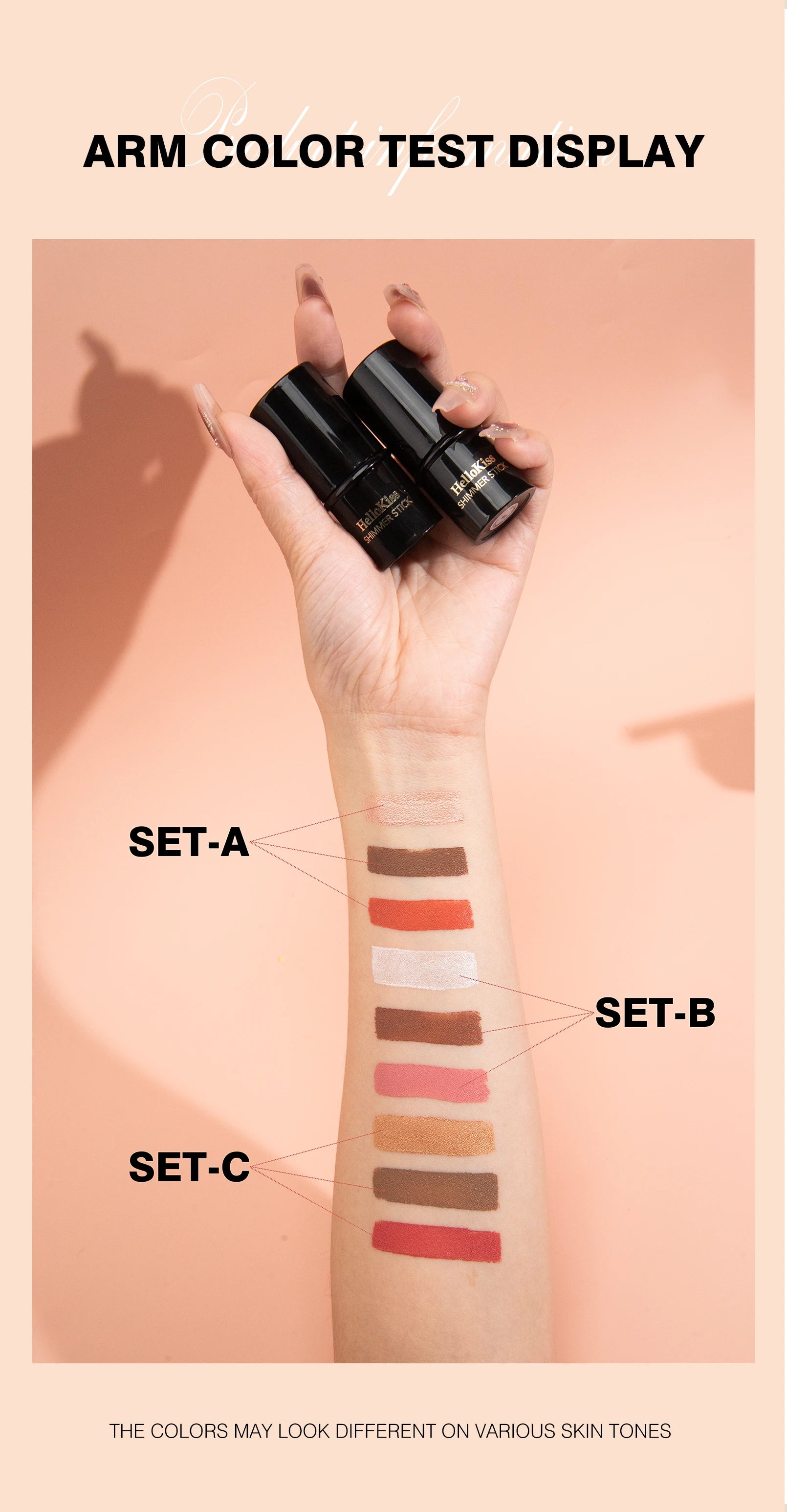 3-Piece Cream Contouring and Highlighting Makeup Stick Set - 7