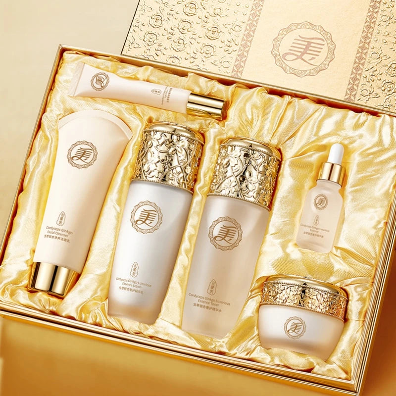 Luxurious Cordyceps and Ginkgo 6-Piece Facial Skincare Set
