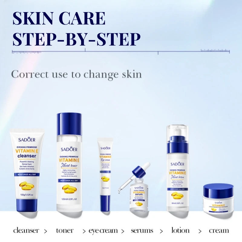 Vitamin E Deep Hydration Facial Skincare Routine Set