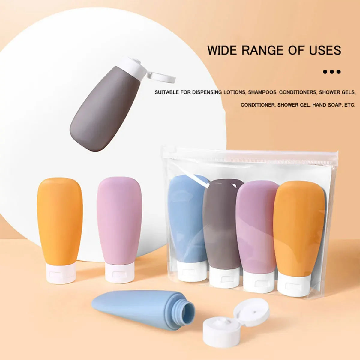 Leak-Proof Silicone Travel Bottles for Toiletries - 1