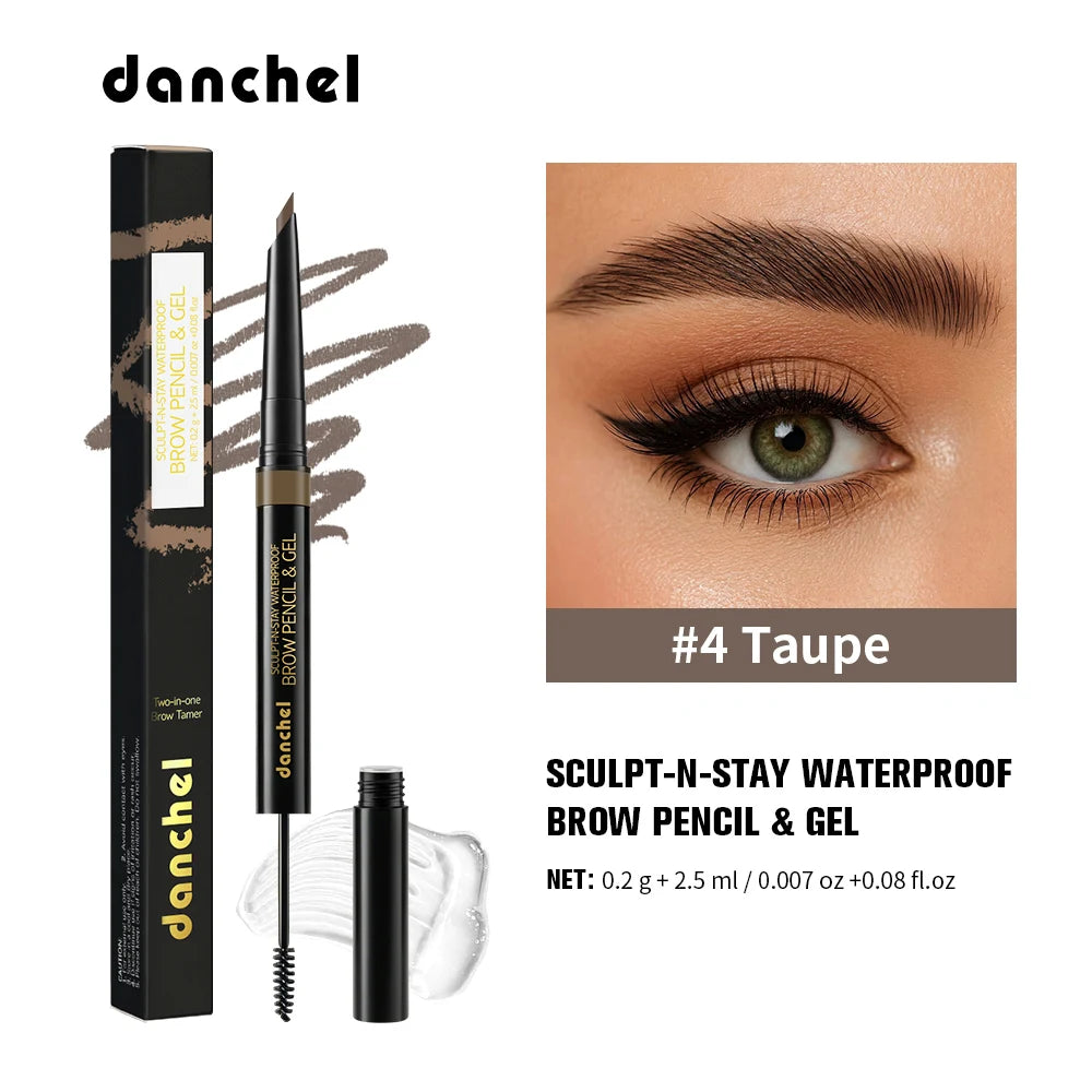 2-in-1 Waterproof Eyebrow Pencil and Sculpting Gel - 20