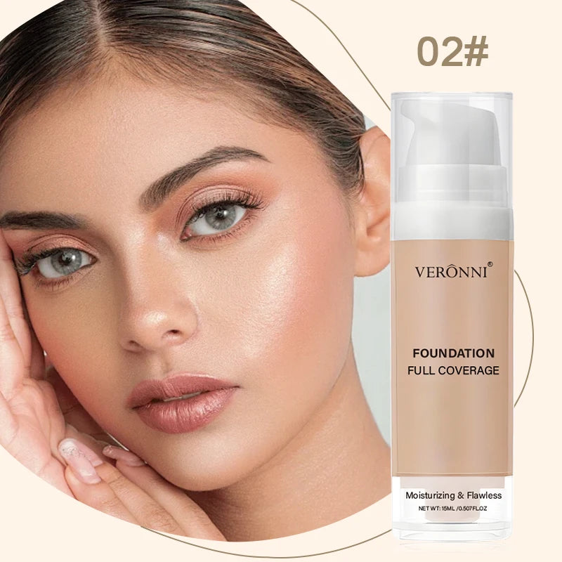 Full Coverage Waterproof Liquid Foundation for Flawless Skin - 15