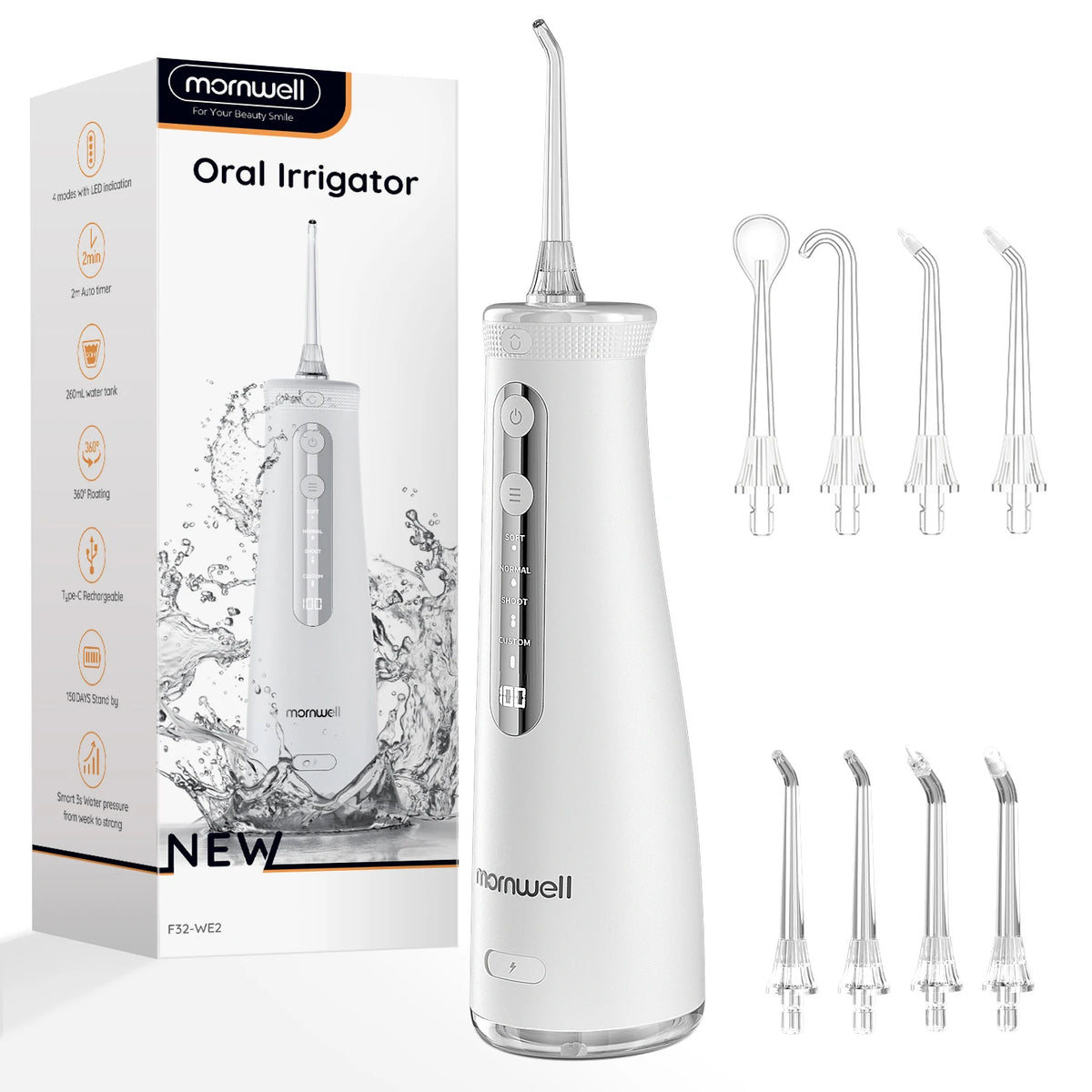 Portable Cordless Water Flosser for Deep Teeth Cleaning
