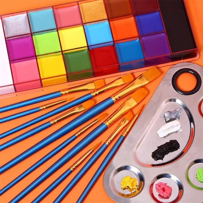 20-Color Professional Face and Body Paint Makeup Palette