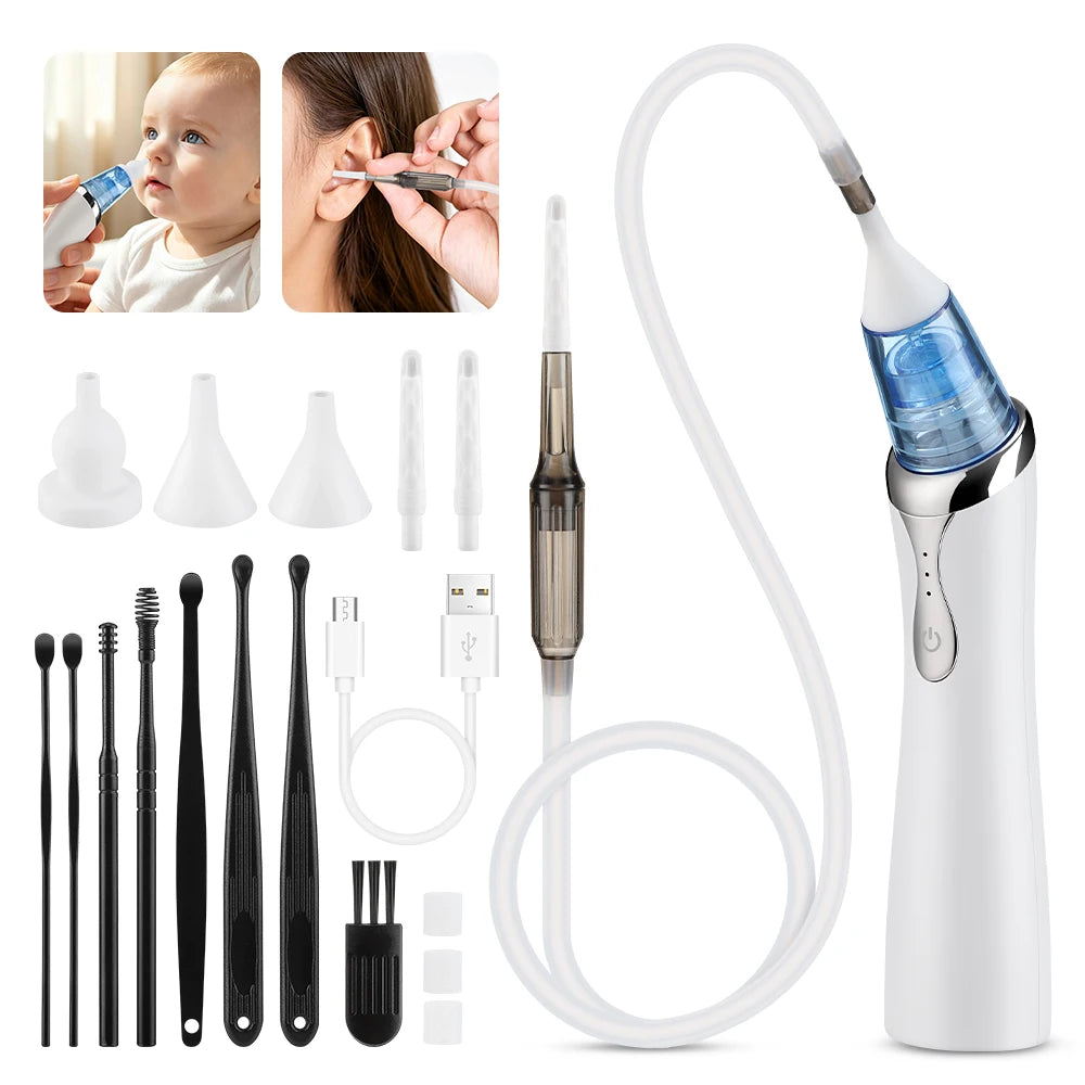 Electric Baby Nasal Aspirator and Ear Wax Removal Kit - 19