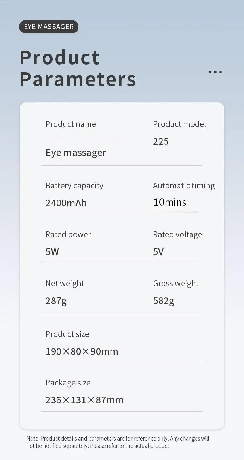 Smart Eye Massager with Cooling and Vibration