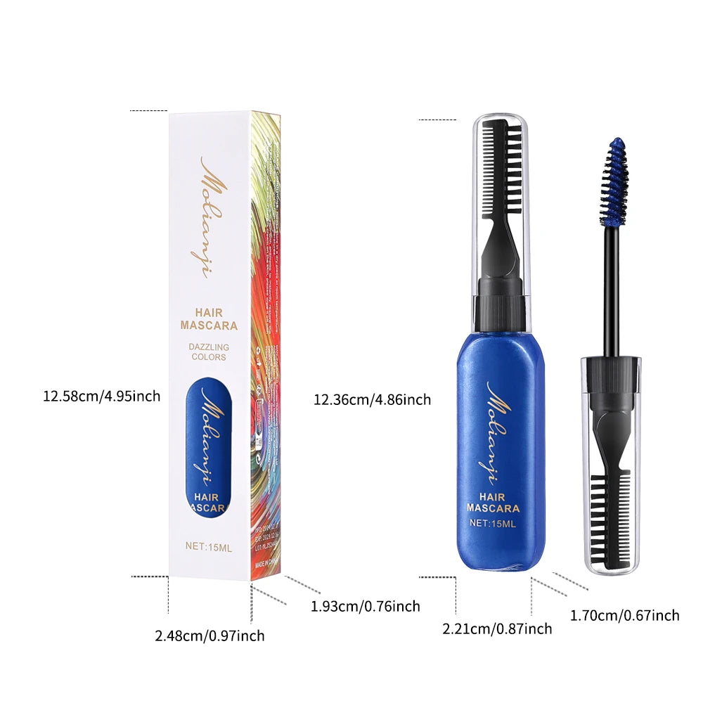 Temporary Washable Hair and Eyelash Color Mascara