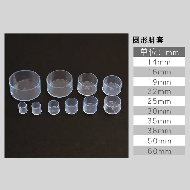 Non-Slip Transparent Chair Leg Floor Protector Pads 16-Piece Set - 3