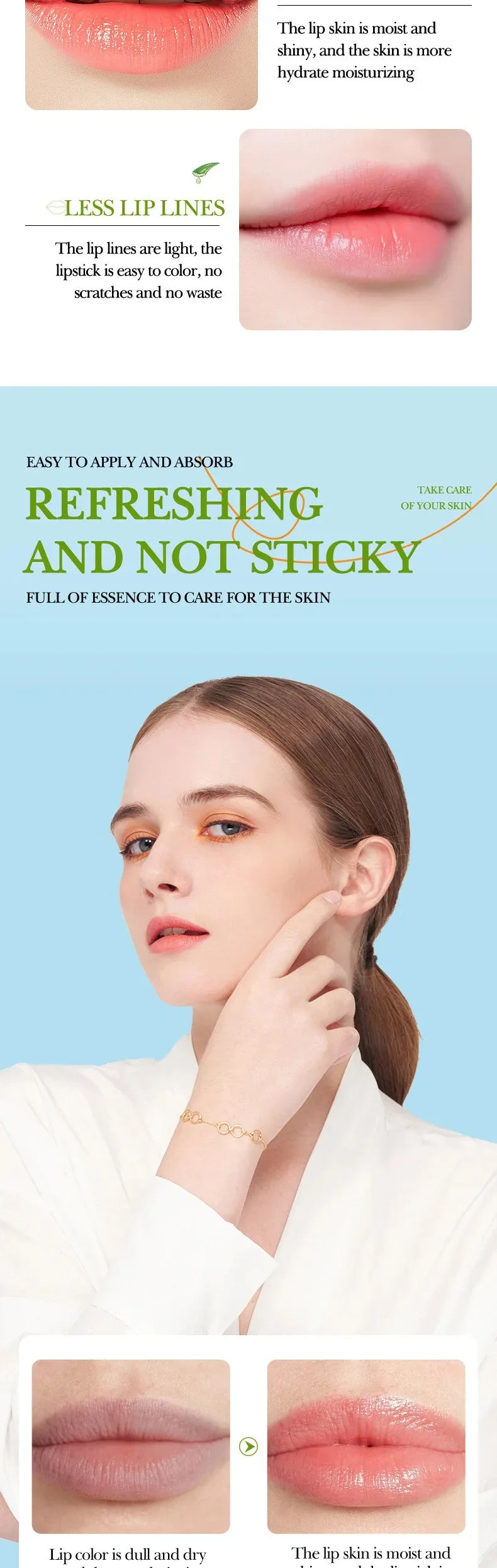 Aloe Vera Hydrating Lip Balm for Dry Chapped Lips