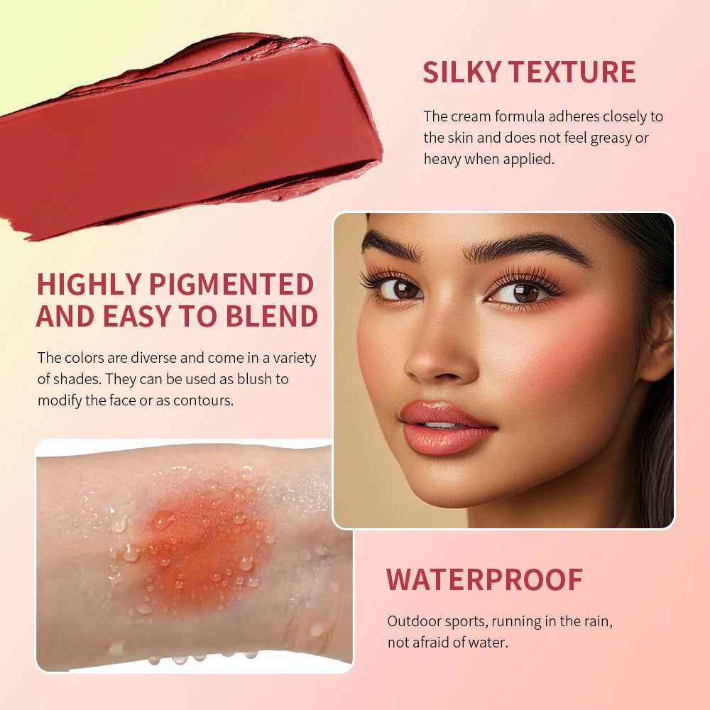 8-Color Cream Blush and Contour Palette - 4