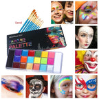 20-Color Professional Face and Body Painting Palette