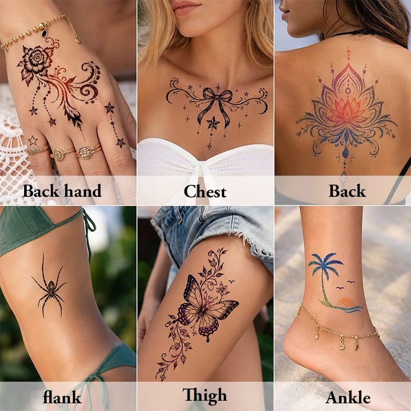 Waterproof Temporary Tattoo Ink Kit with Stencils
